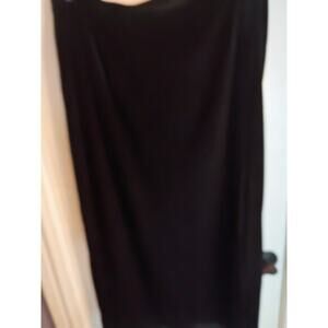 Fashion Bug Black Velvet Maxi Skirt Side Slit Sz 24W Holiday Festival